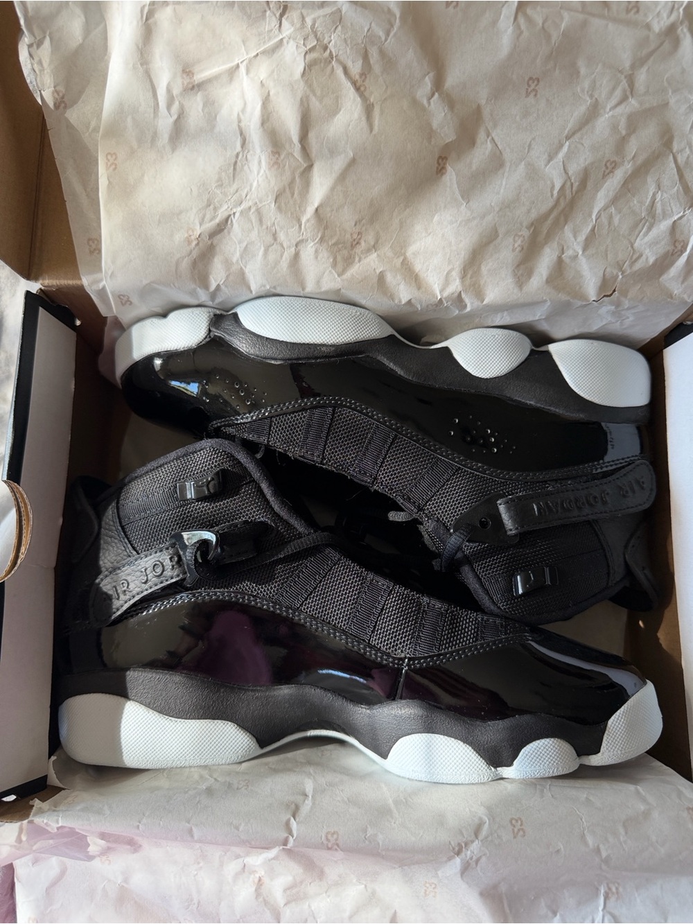 Nike Air Jordan 6 Rings (GS) Black / White Size 7Y